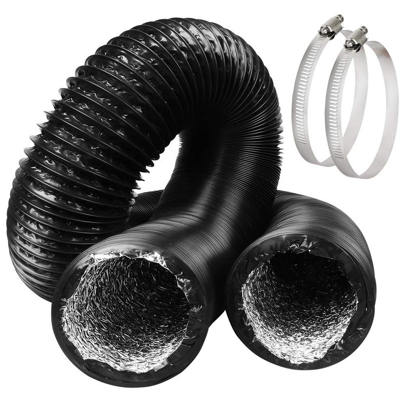 Omont Dryer Vent Hose 4 Inch 16FT Flexible Dryer Ducting Tube Air Duct Aluminum Insulated Flex Hose Kit Indoor Outdoor - Image 1